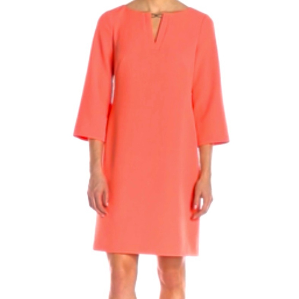 NWT Adrianna Papell Sleeve Crepe Shift Dress